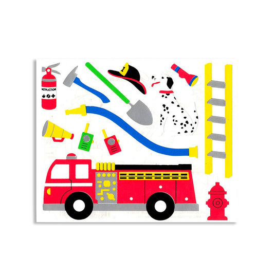 FIRE TRUCKS STICKER SHEET