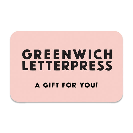 GREENWICH LETTERPRESS GIFT CARD