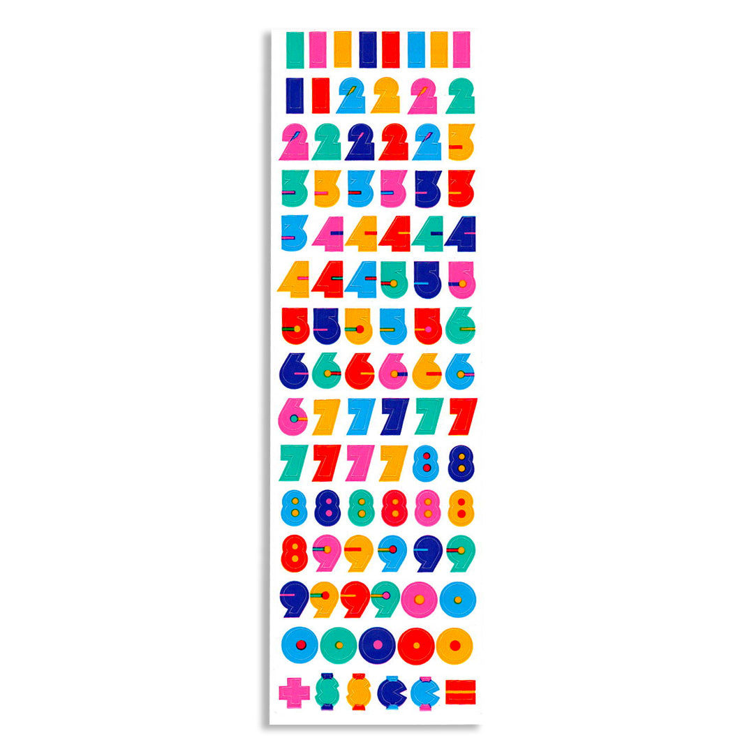 NUMBERS STICKER SHEET