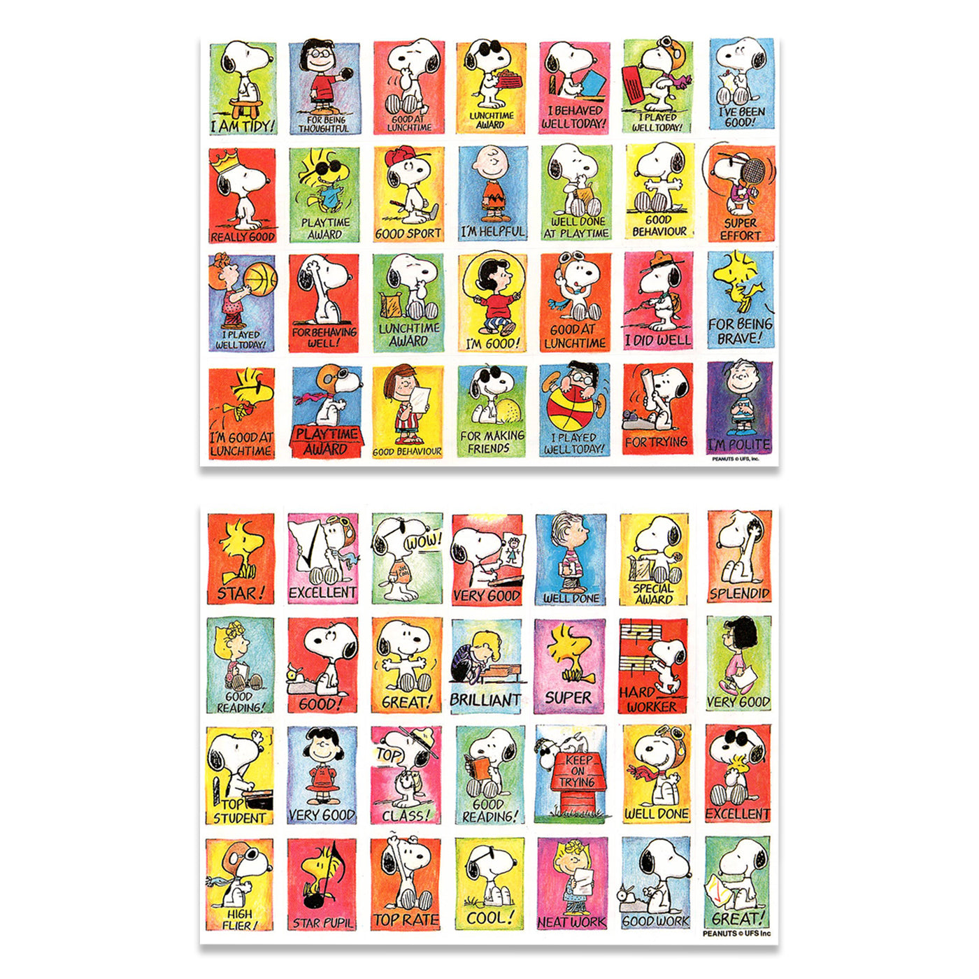 PEANUTS REWARDS STICKERS 2 PACK